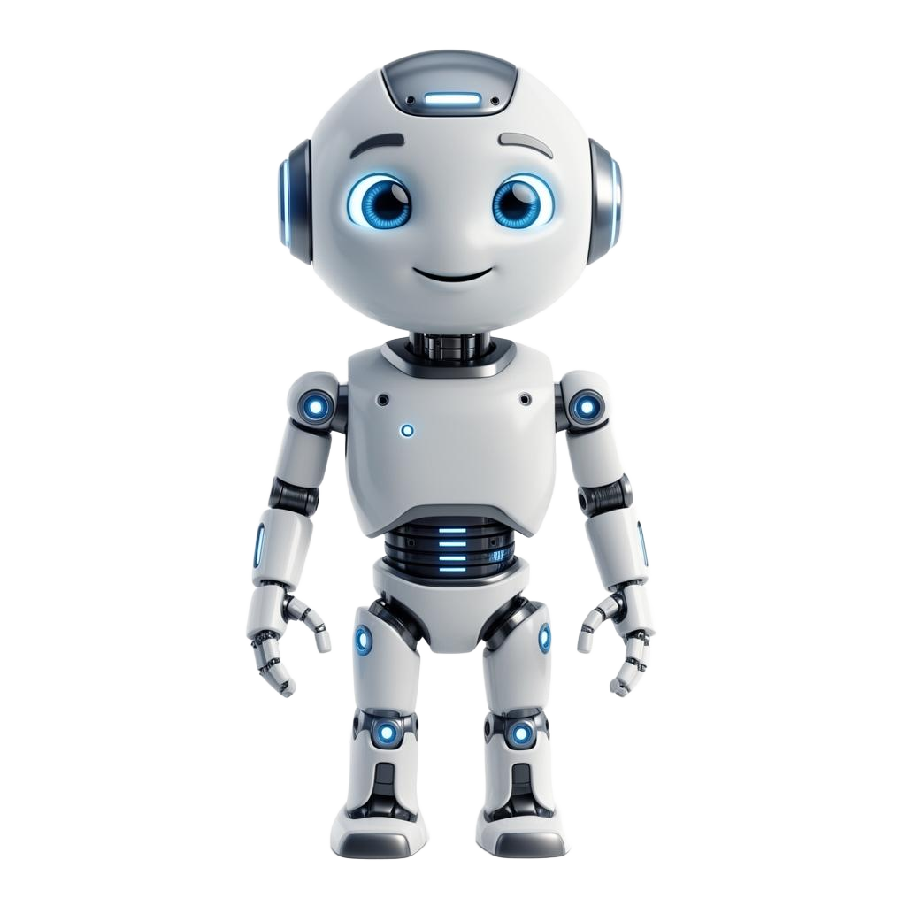 AI assistant robot representing custom frameworks and automation